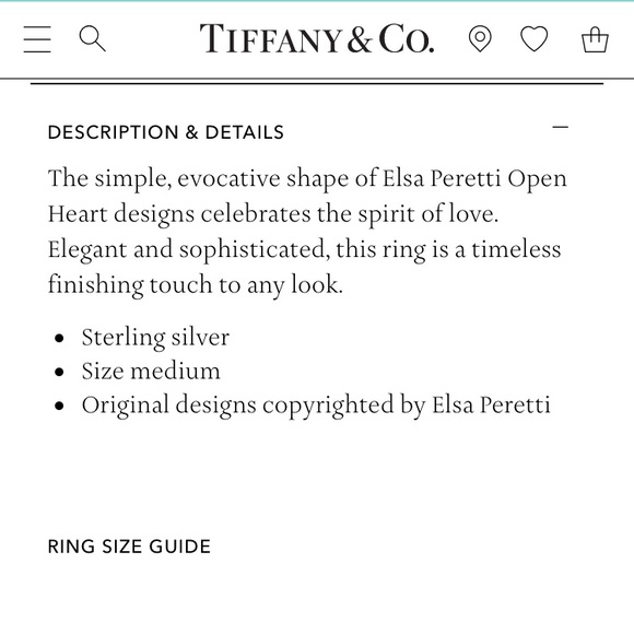 Tiffany’s open heart ring - Picture 5 of 5